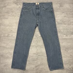 Levis 501 Jeans Mens 36x32 Fits (34x30) Button Fly Straight Leg 2010s EUC